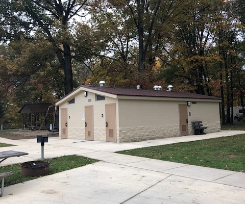 Mount Gilead State Park Campground bathroom